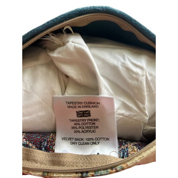 Nautical "Welcome On Board" Tapestry Throw Pillow 12x12 Made In England - Picture 3 of 5